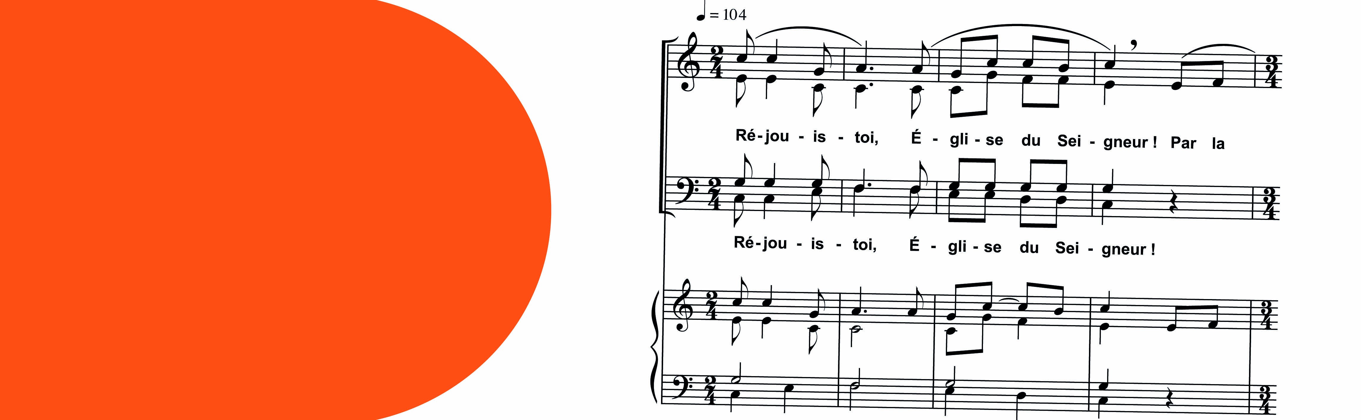 Partition "Réjouis-toi, Église du Seigneur"